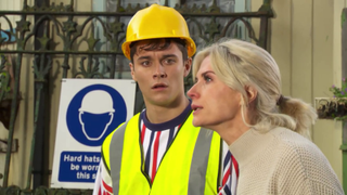 Mandy and Ollie in Hollyoaks stunt week