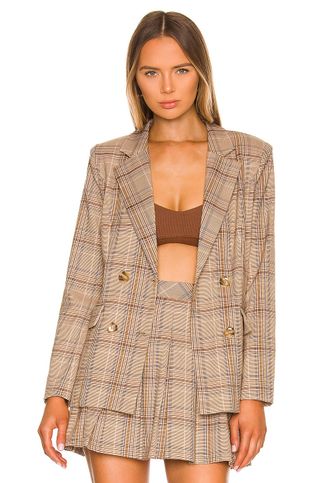 Rhea Blazer and skirt in plaid