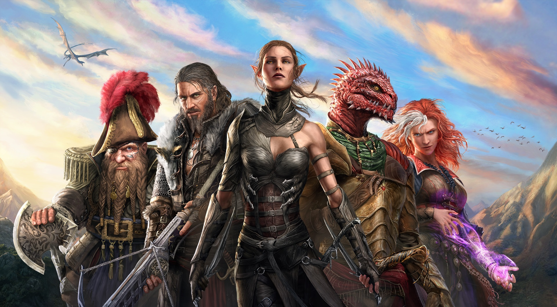 An image of the cast of Divinity: Original Sin 2, arranged dramatically.