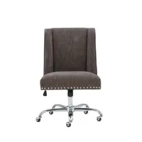Linon Home Decor  Gray Office Desk Task Chair Linon Home Decor  Gray Office Desk Task Chair