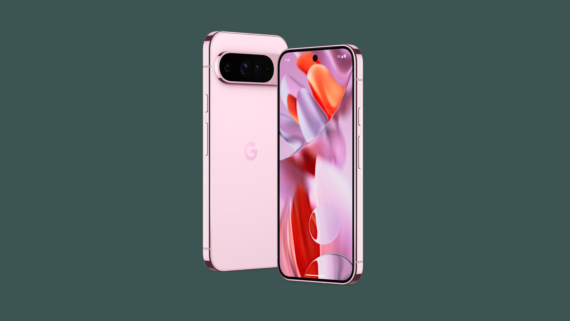 Google Pixel 9 phone in pink