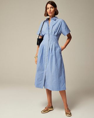 Wren Shirtdress in Stretch Cotton Poplin Blend