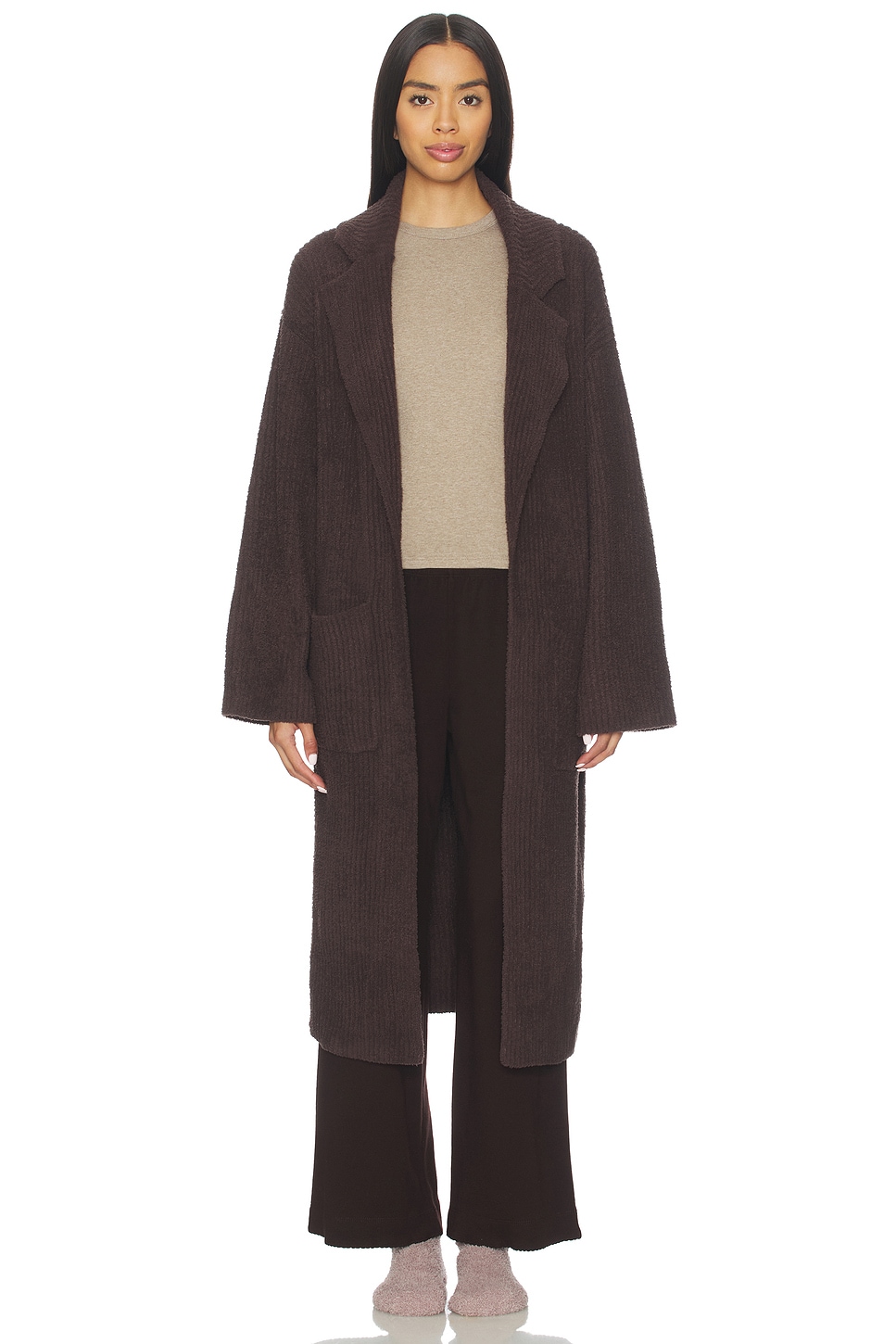 Cozychic Cotton Rib Long Coat