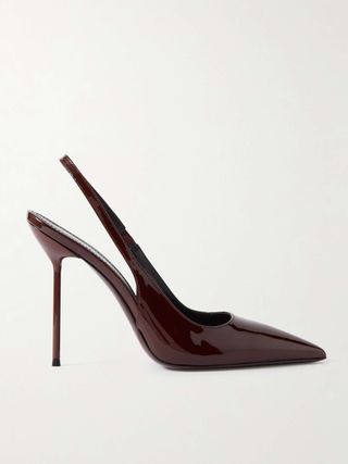 Lidia Patent-Leather Slingback Pumps