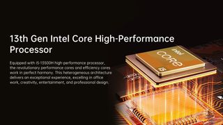 Details about the 13th gen Intel Core CPU inside the Haier Mix Pro14 Ultrabook