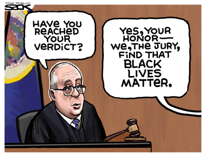 Editorial Cartoon U.S. chauvin verdict george floyd black lives matter