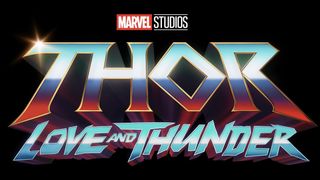 Den officiella logotypen för Marvel-filmen Thor: Love and Thunder.