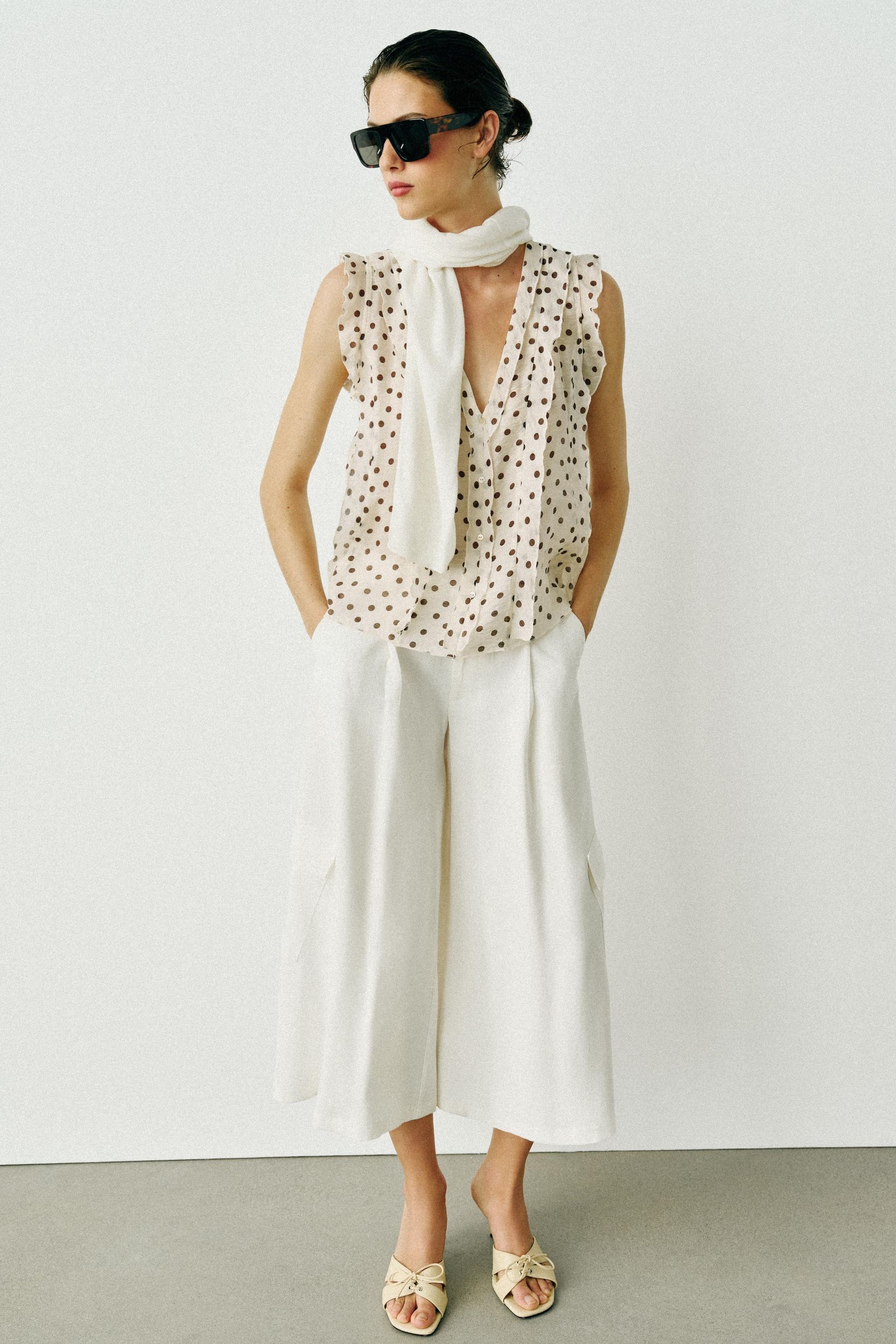 Printed Polka Dot Blouse