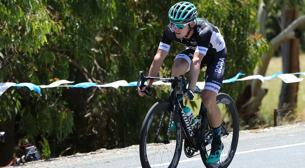 Bora-Hansgrohe wear Specialized shoes and helmets, with Adidas eyewear