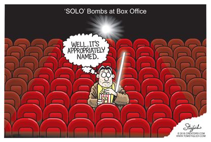 Editorial cartoon US SOLO Han Star Wars movie box office bomb