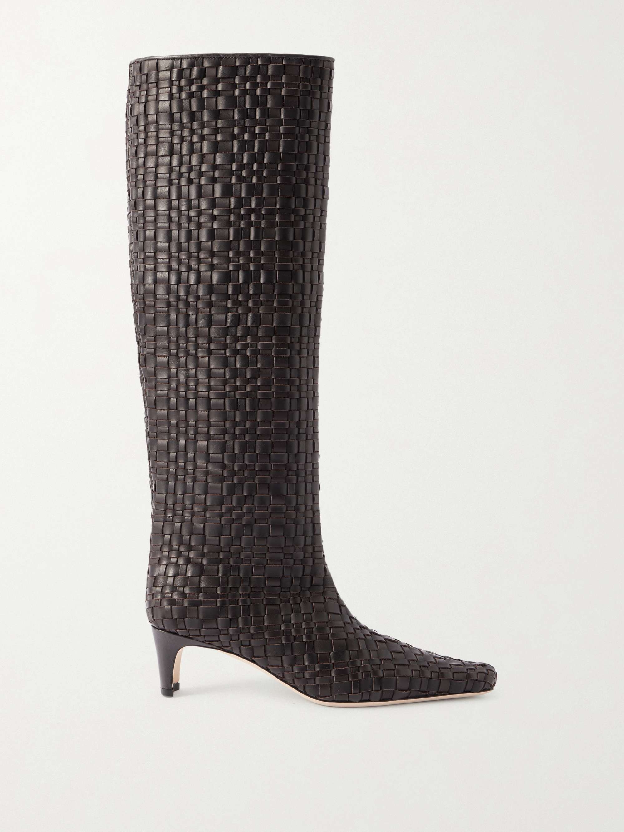 Wally Woven Leather Knee Boots