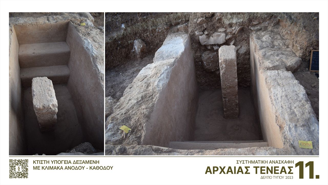 A team excavating near the aqueduct also found tombs from the Greek "Archaic" period, from about the eighth century B.C. until the fifth century B.C.