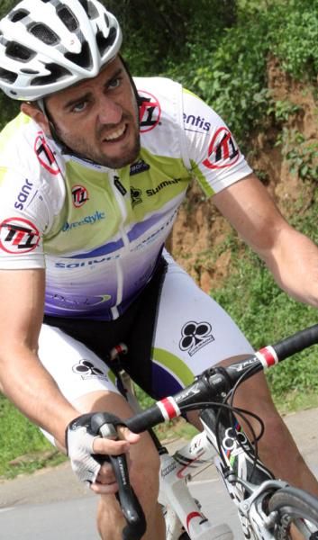 Javier Megias (Team Type 1) digs deep to bridge a gap to the front group