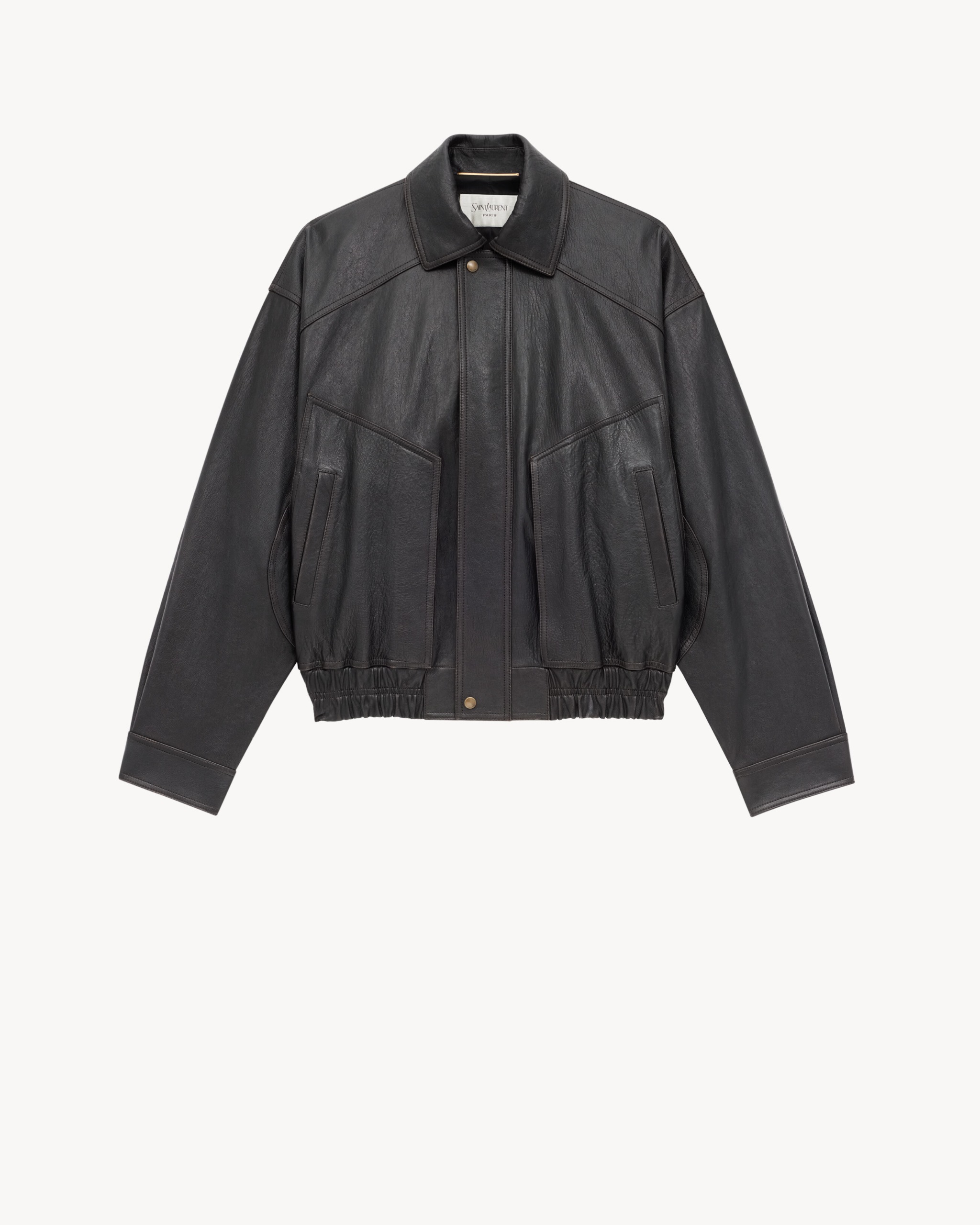 Bomber Jacket in Grained Lambskin