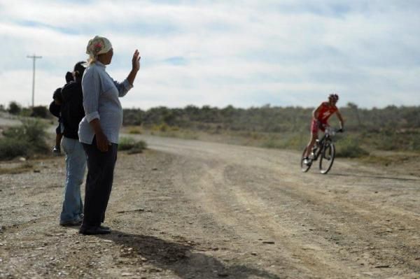 Racers are cheered on