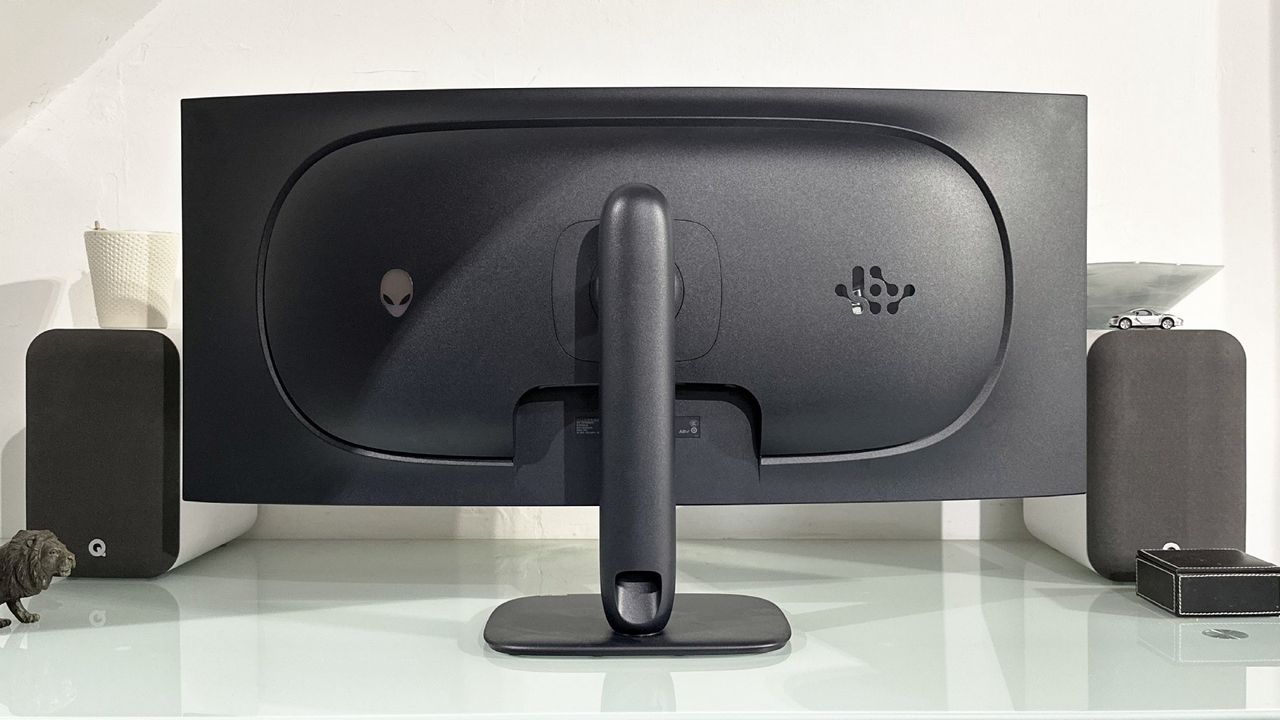 Alienware AW3926QW OLED gaming monitor rear.