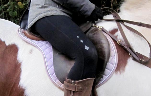 Riding in jods