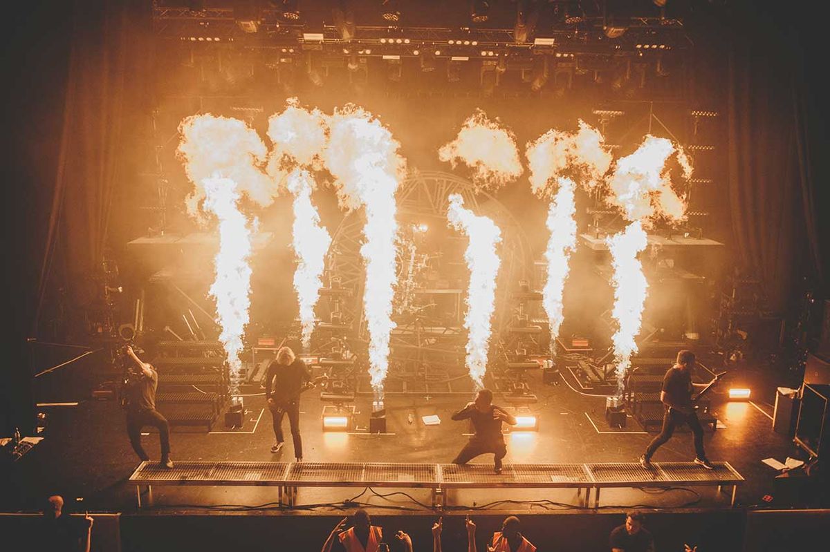 Parkway Drive performing at Golden Gods