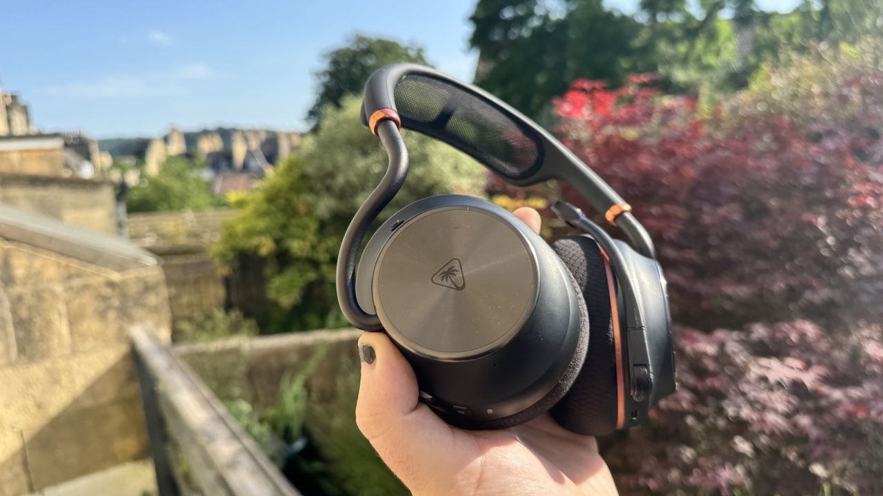 The Turtle Beach Stealth Pro II from the left hand side, outside