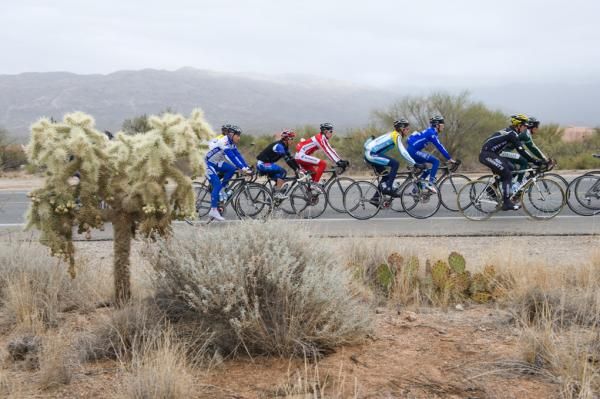 RadioShack get out on the roads around Tucson, Arizona on the second day of their training camp.