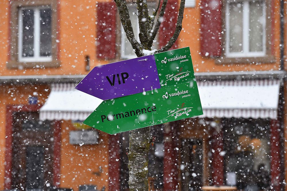 The fourth stage at Tour de Romandie was shortened due to snow