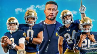 Promotional image for new Notre Dame Football documentary Here Come the Irish