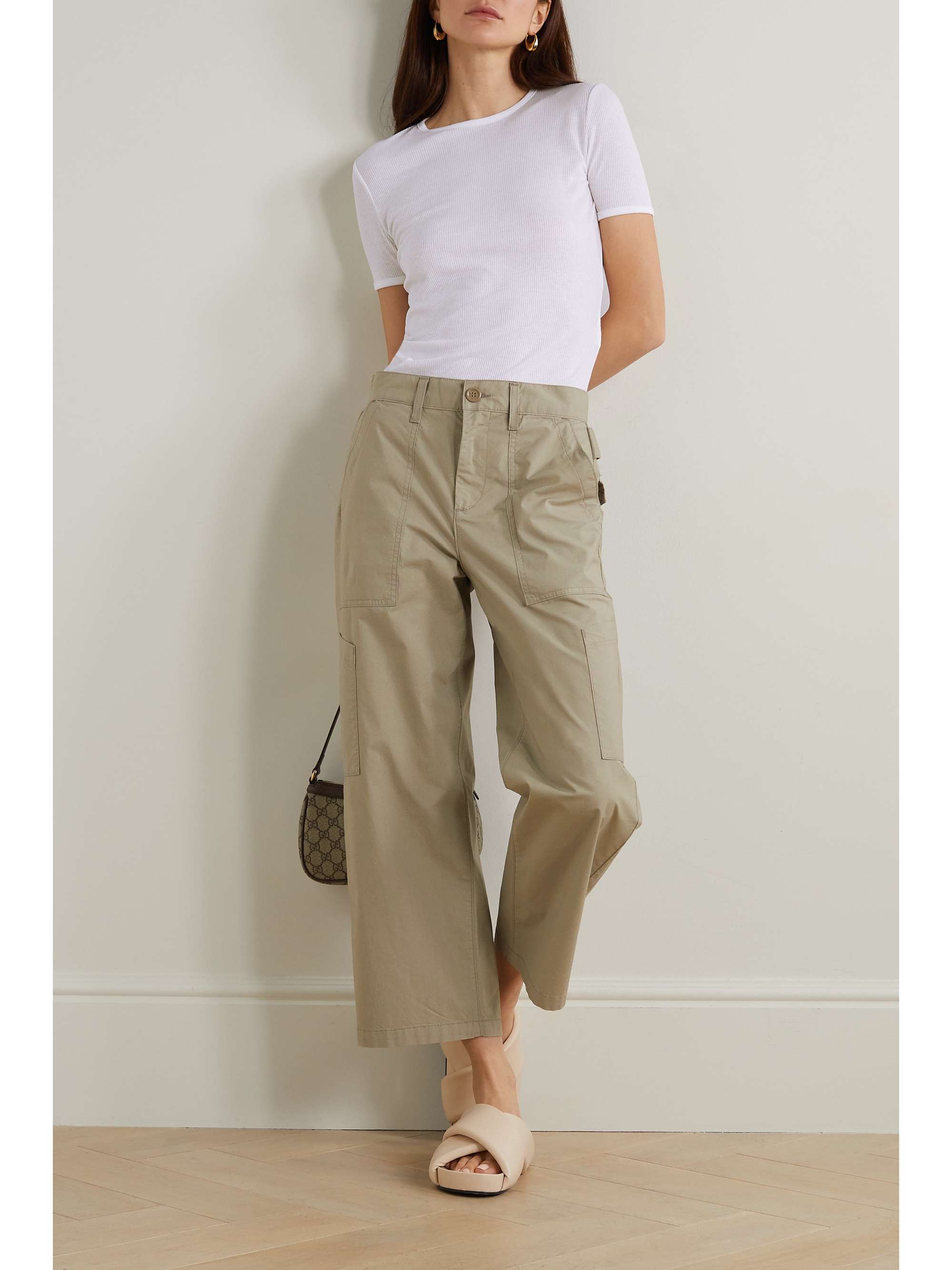 Abbie Ribbed Stretch-Jersey T-Shirt