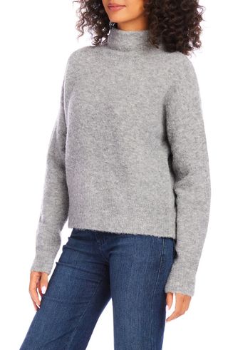 Funnel Neck Bouclé Sweater