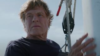 Robert Redford on a boat in the All Is Lost trailer.