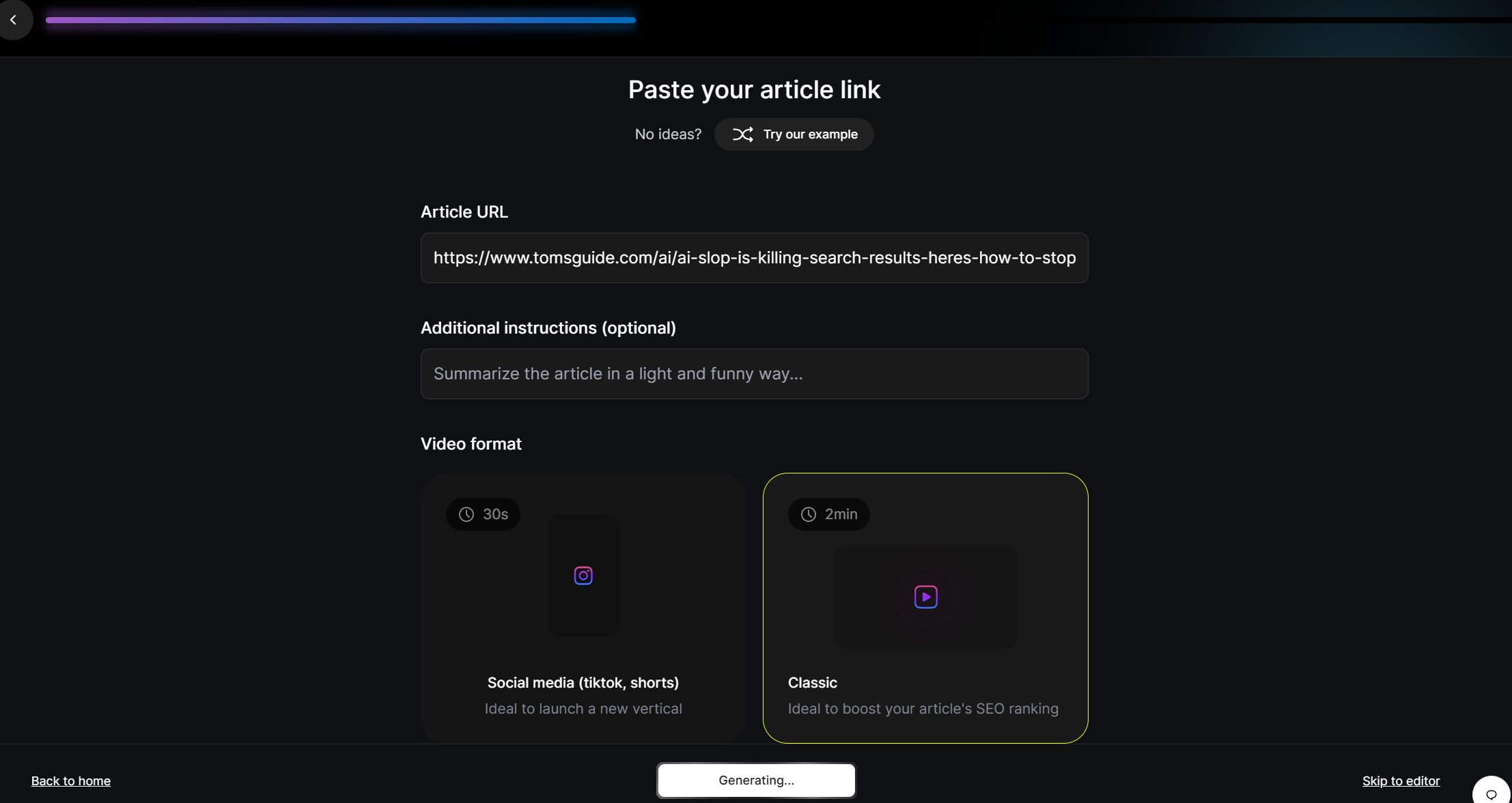 screenshot of argil