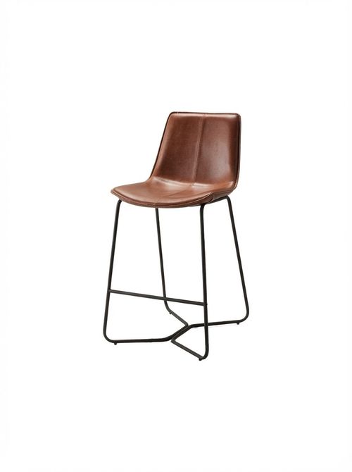 Weyburn Pecan Brown Bar Stool, Set of Two