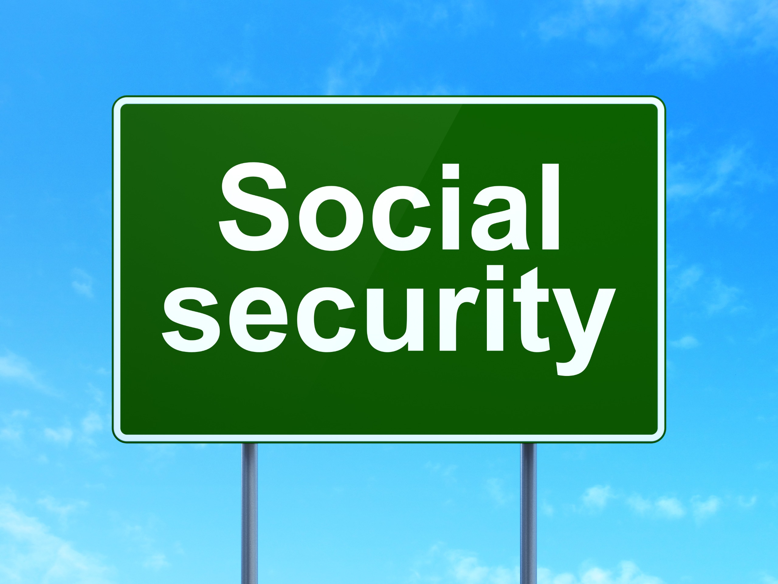 Social Security road sign