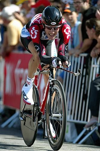 Dave Zabriskie (CSC) looking focused as usual, wound up in 3rd.