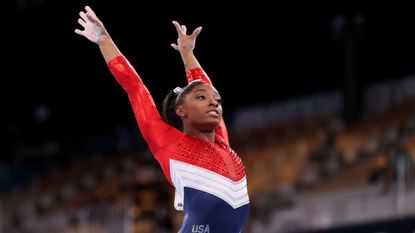 tokyo, japan july 27 simone biles of team united states competes on vault during the womens team final on day four of the tokyo 2020 olympic games at ariake gymnastics centre on july 27, 2021 in tokyo, japan photo by laurence griffithsgetty images