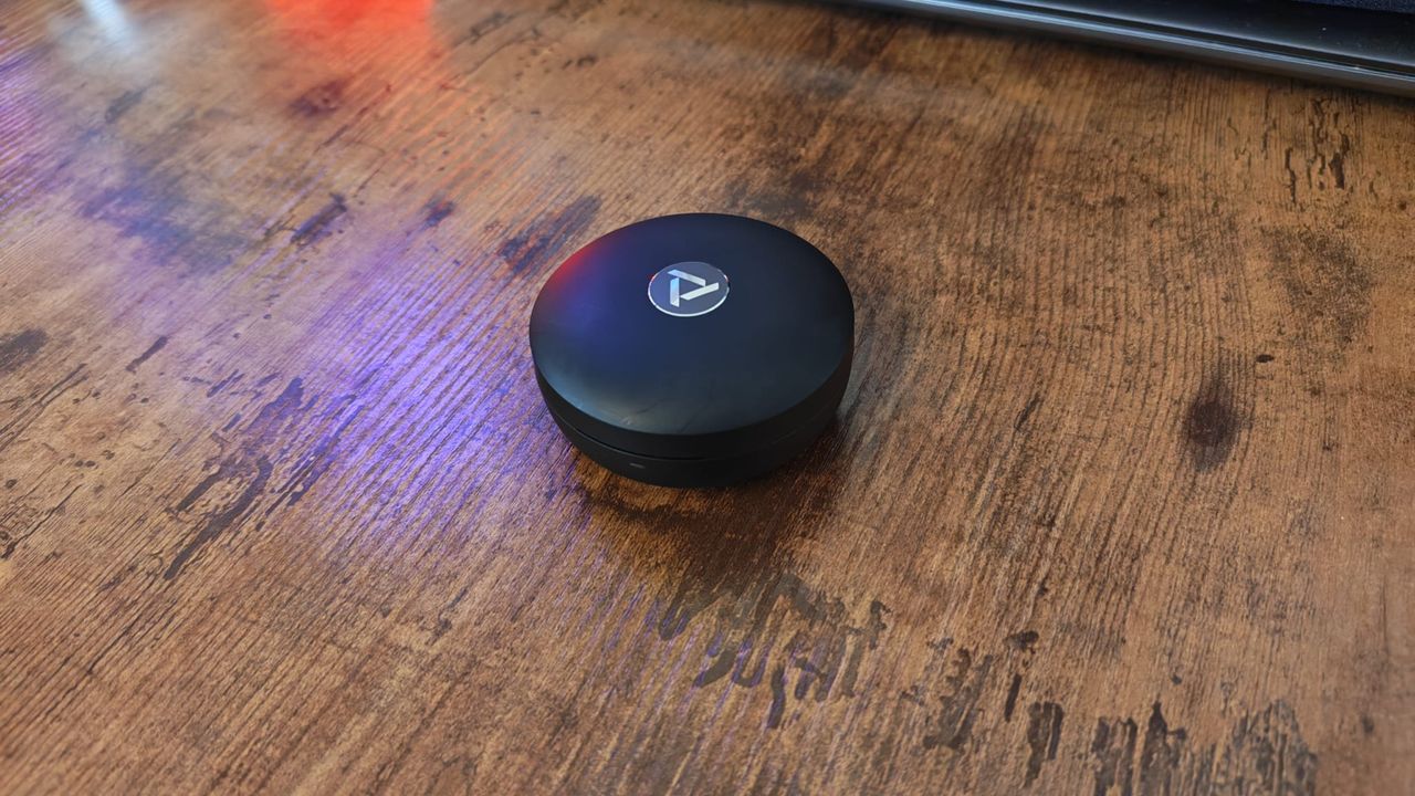 The case for the PrismXR Vega T1 earbuds