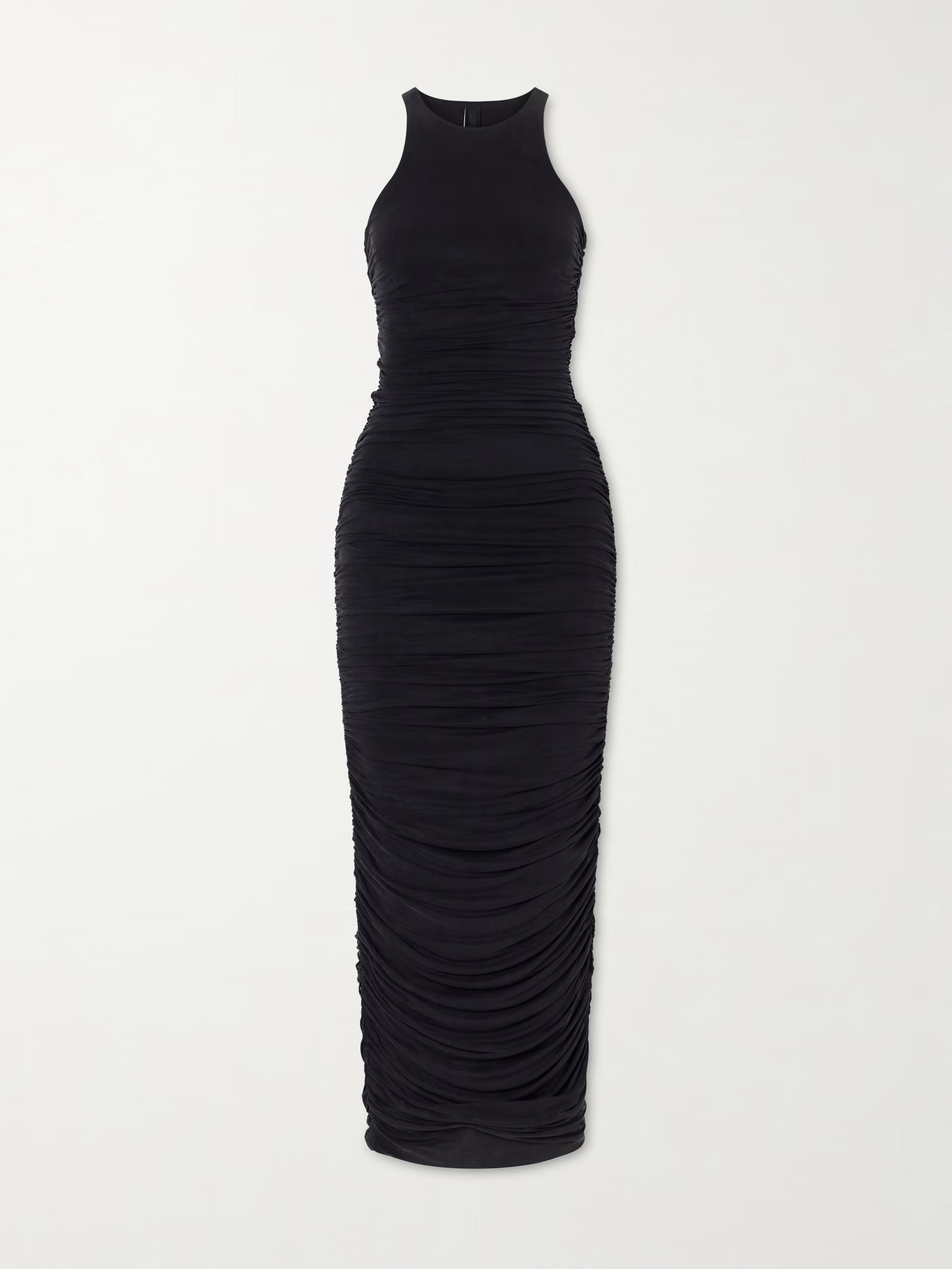 Skims, Long ruched stretch cupro-jersey wrap maxi dress