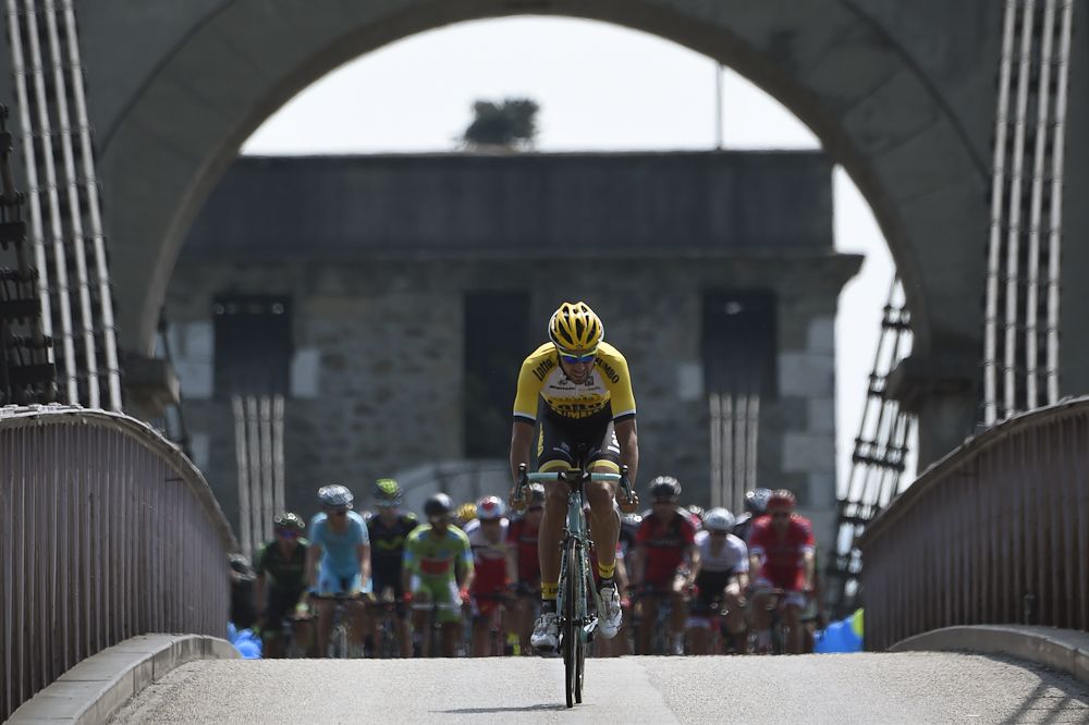Martijn Keizer rides in a breakaway during the 228 km fourth stage.