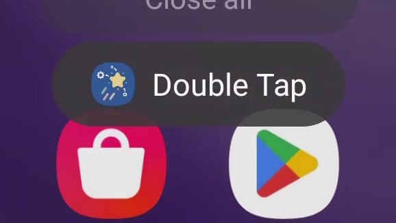 A cropped screenshot of the Double Tap alert on a Samsung Galaxy phone