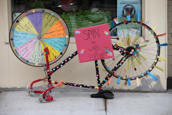 Some bike art on stage nine.