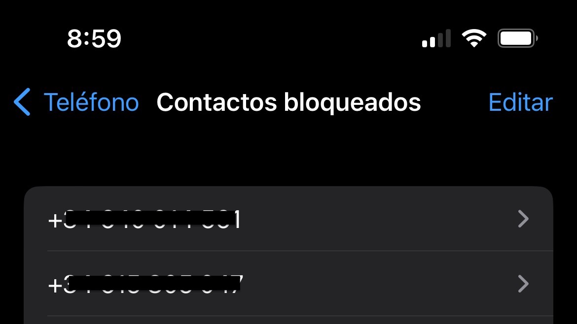 Cómo bloquear llamadas en iPhone