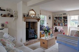 vintage style livingroom in a traditional cottage