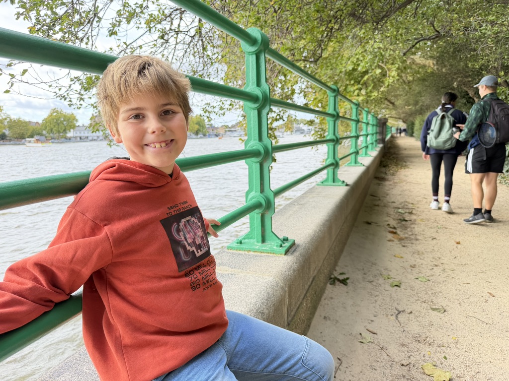 Boy near river