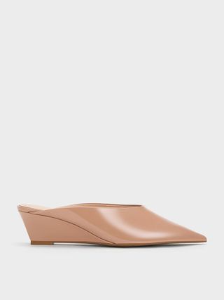 Patent Pointed-Toe Wedge Mules