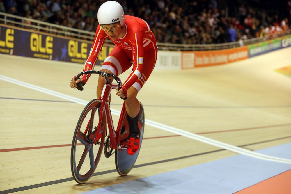 Trine Schmidt (Denmark) in the scratch race