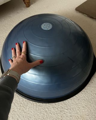 Anna during her bosu ball every day challenge social
