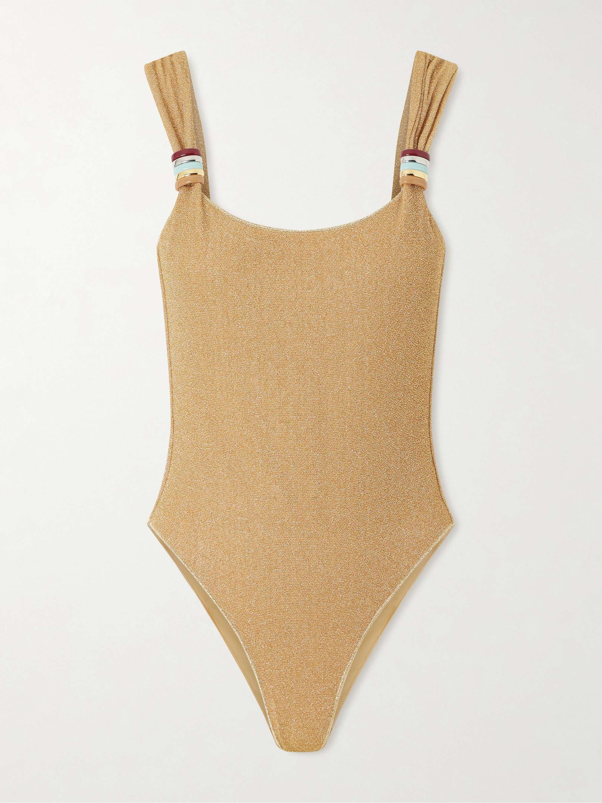 Lumi&egrave;re Embellished Lurex Swimsuit