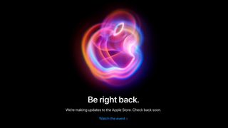 Apple Store Be right back message for Glowtime event