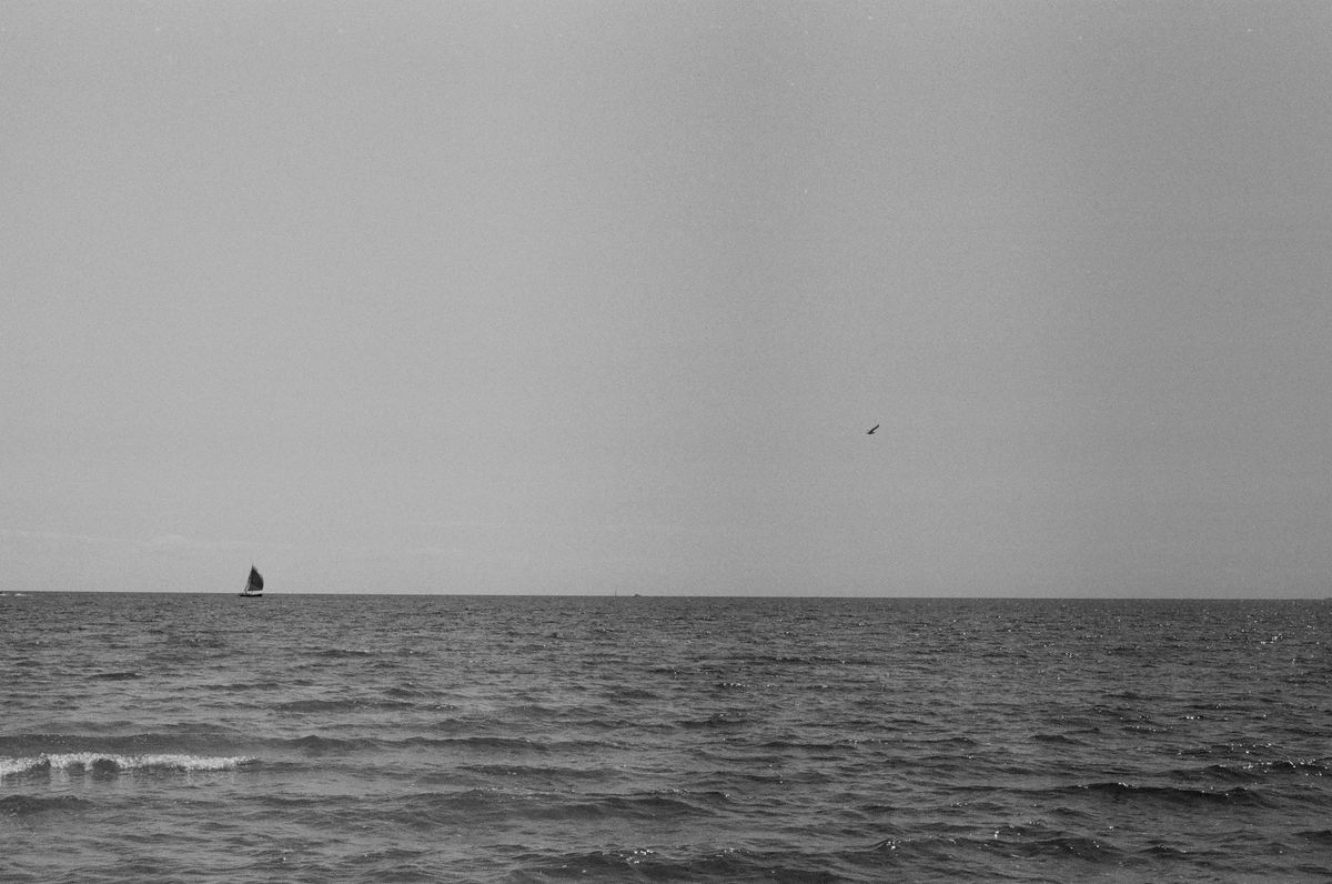 A black and white photograph taken with the Pentax K1000