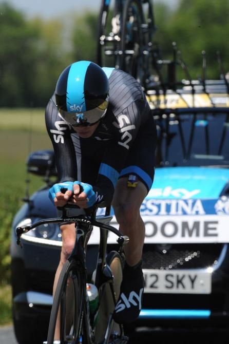 Chris Froome (Sky) had a strong TT and now holds second overall, just five seconds behind new race leader Rohan Dennis.