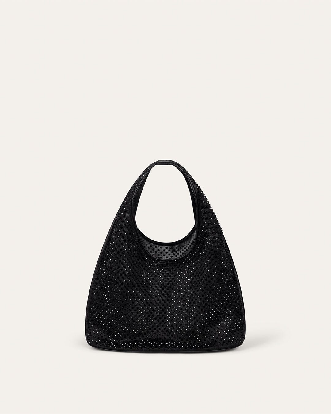 Small Mesh Sacchetto, Black Crystal